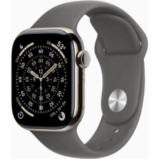 Apple Watch Series 11 GPS + Cellular 42mm Natural Titanium Case with Stone Grey Sport Band - M/L Apple Watch Series 11 GPS + Cellular 42mm Natural Titanium Case with Stone Grey Sport Band - M/L