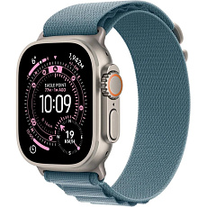 Apple Watch Ultra 3 GPS + Cellular 49mm Natural Titanium Case with Light Blue Alpine Loop - Small