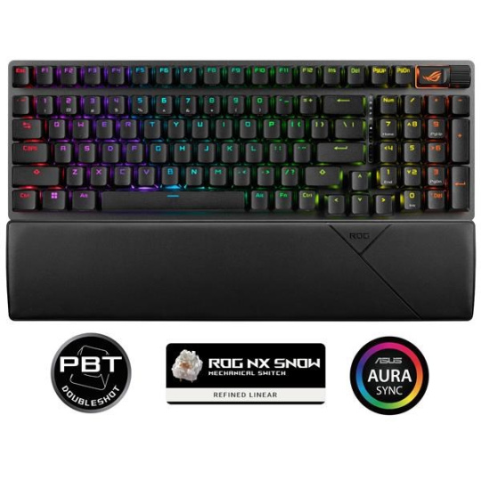ASUS klávesnice ROG Strix Scope II 96 Wireless (ROG NX Snow) - CZ/SK