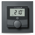 Homematic IP  Nástěnný termostat se senzorem vlhkosti, antracit - HmIP-WTH-A