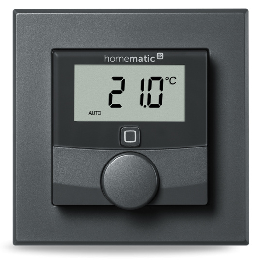Homematic IP  Nástěnný termostat se senzorem vlhkosti, antracit - HmIP-WTH-A