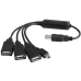 PremiumCord USB2.0 HUB 4-portový čierny kábel