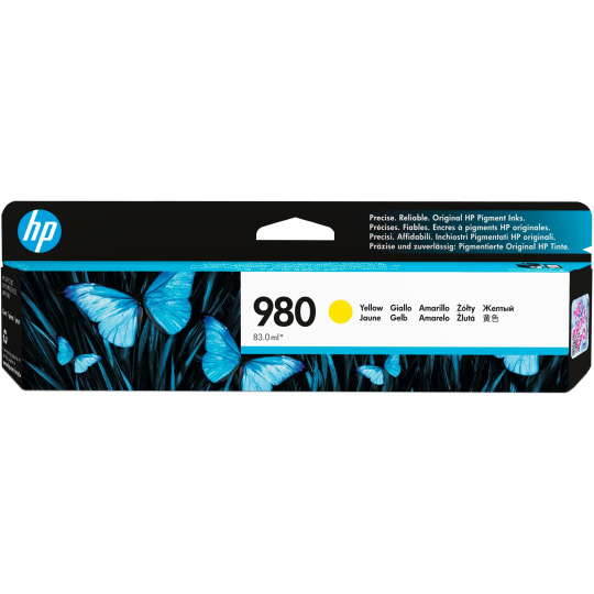 HP 980 Yellow Ink Cart, D8J09A (6,600 pages) HP 980 Yellow Ink Cart, D8J09A (6,600 pages)