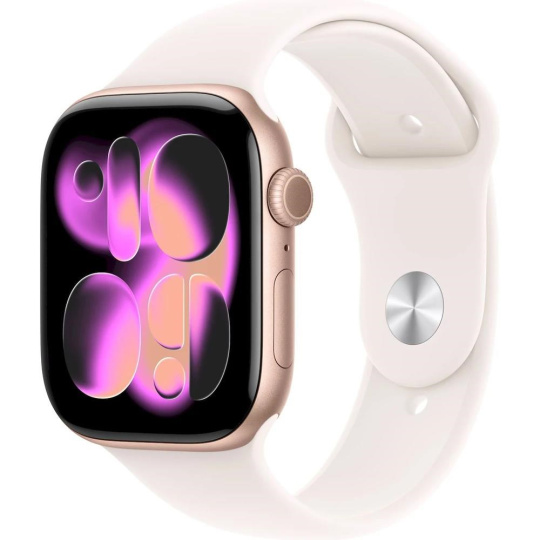 Apple Watch Series 11 GPS + Cellular 46mm Rose Gold Aluminium Case with Light Blush Sport Band - M/L Apple Watch Series 11 GPS + Cellular 46mm Rose Gold Aluminium Case with Light Blush Sport Band - M/L