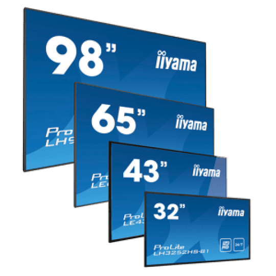 iiyama ProLite LH4364UHS-B1AG, 109,2 cm (43''), 4K, USB, USB-C, RS232, Ethernet, Wi-Fi, Android, kit (RS232), black iiyama ProLite LH4364UHS-B1AG, 109,2 cm (43''), 4K, USB, USB-C, RS232, Ethernet, Wi-Fi, Android, kit (RS232), black