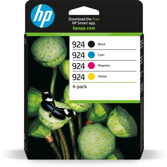 HP 924 CMYK Original Ink Cartridge 4-Pack HP 924 CMYK Original Ink Cartridge 4-Pack