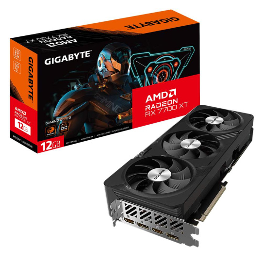 BAZAR - GIGABYTE VGA AMD Radeon RX 7700 XT GAMING OC 12G, 12G GDDR6, 2xDP, 2xHDMI - Poškozený obal (Komplet) BAZAR - GIGABYTE VGA AMD Radeon RX 7700 XT GAMING OC 12G, 12G GDDR6, 2xDP, 2xHDMI - Poškozený obal (Komplet)