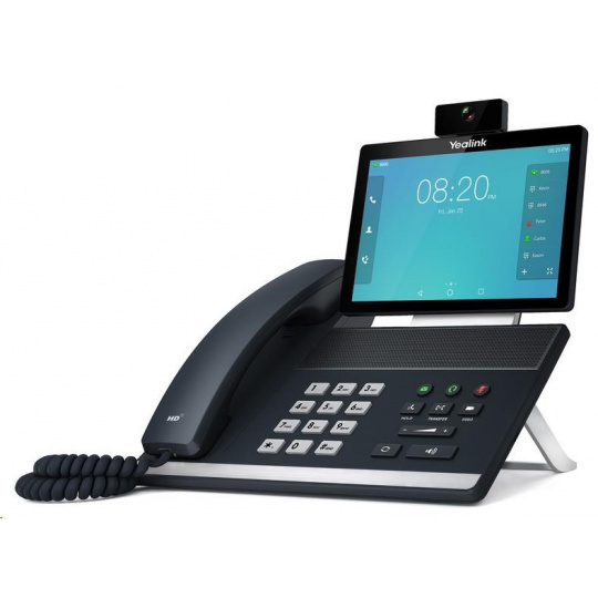 IP telefón Yealink VP59, 8" 1280x800 LCD, 2x 10/100/1000, Wi-Fi, Bluetooth, FHD kamera, PoE, 16xSIP, 2xUSB, bez adaptéra