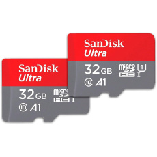 SanDisk MicroSDHC karta 32GB Ultra (R:120/W:120 MB/s, UHS-I, C10), 2-Pack