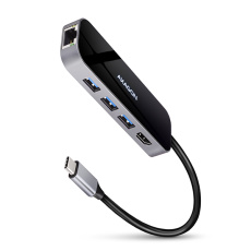 BAZAR - AXAGON HMC-6GL, USB 3.2 Gen 1 hub, porty 3x USB-A, HDMI, RJ-45 GLAN, USB-C PD 60W, kabel USB-C 20cm - Po opravě BAZAR - AXAGON HMC-6GL, USB 3.2 Gen 1 hub, porty 3x USB-A, HDMI, RJ-45 GLAN, USB-C PD 60W, kabel USB-C 20cm - Po opravě