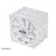 AKASA ventilátor Viper, biely Ventilátor 12cm, 120x120x25mm, HDB, 4 pin PWM, 3ks v balení, biely