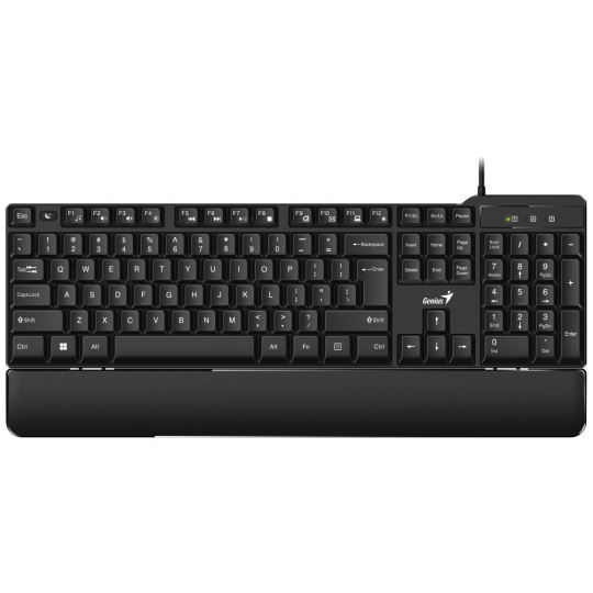 GENIUS klávesnice KB-100XP, Drátová, Ergo předložka, USB, CZ+SK layout