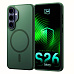 3mk ochranný kryt Smoke MagCase Green pro Samsung Galaxy S26