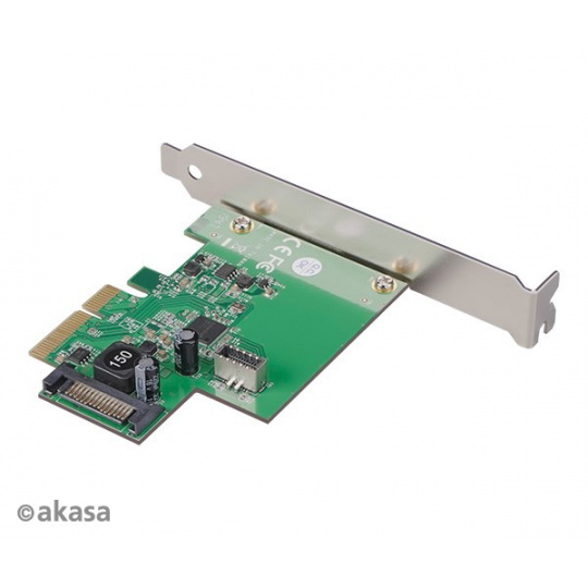 Sieťová karta AKASA USB 3.2 Karta HOST, 10Gbps USB 3.2 Gen 2, interný, 20-pinový, PCIe