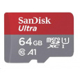 Karta SanDisk MicroSDXC 64 GB Ultra (100 MB/s, A1 Class 10 UHS-I, Android - zobrazovacie balenie) + adaptér