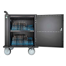 BAZAR - MANHATTAN nabíjecí vozík - 32 portů, 576 W, přepěťová ochrana, tichá ventilace, kovové pouzdro, černá - Poškozen