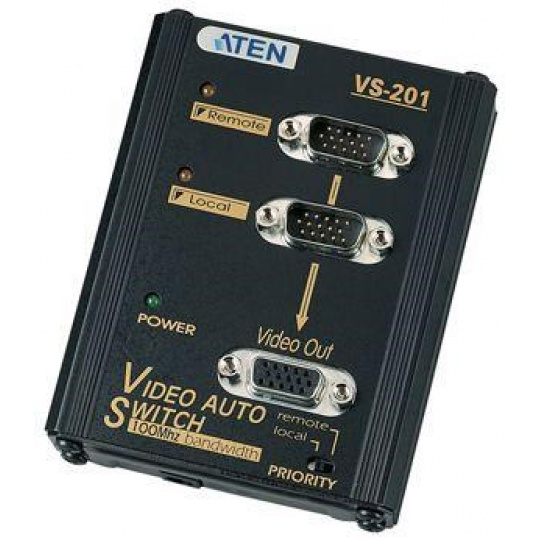 Elektronický prepínač ATEN VGA 2:1 s prioritou