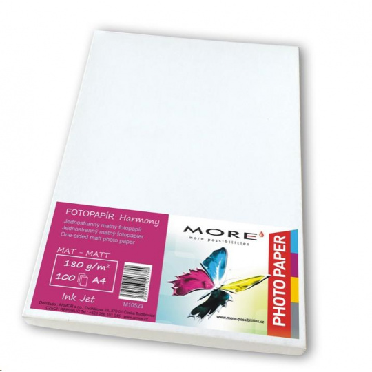 Fotopapier Harmony 170g/m2; matný;Jednostranný matný fotopapier VIAC Fotopapier Harmony 170g/m2,100 listov str., Ink Jet