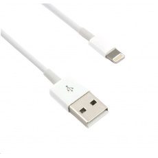 Kábel C-TECH USB 2.0 Nabíjací a synchronizačný kábel Lightning (IP5 a vyšší), 1 m, biely