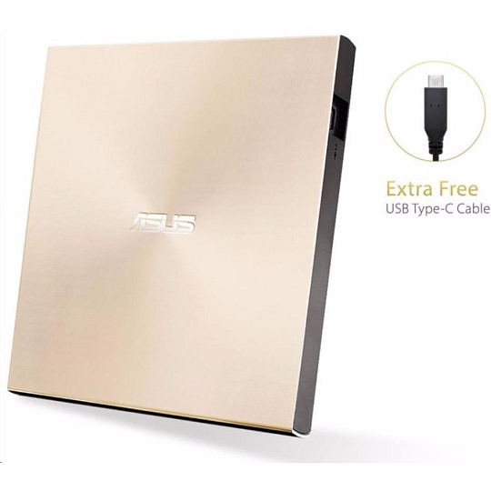 BAZAR - ASUS DVD ZenDrive SDRW-08U9M-U GOLD, External Slim DVD-RW, USB Type-C/Type-A, M-DISC - Poškozený obal (Komplet) BAZAR - ASUS DVD ZenDrive SDRW-08U9M-U GOLD, External Slim DVD-RW, USB Type-C/Type-A, M-DISC - Poškozený obal (Komplet)