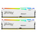 KINGSTON DIMM DDR5 32GB (Kit of 2) 6000MT/s CL30 Non-ECC FURY Beast RGB EXPO, Bílá