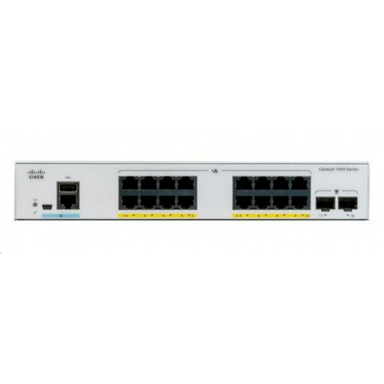 Cisco Catalyst C1000-16P-2G-L, 16x10/100/1000, 2xSFP, PoE - REFRESH