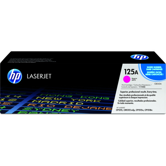 HP 125A Magenta LJ Toner Cart, CB543A (1,400 pages) HP 125A Magenta LJ Toner Cart, CB543A (1,400 pages)