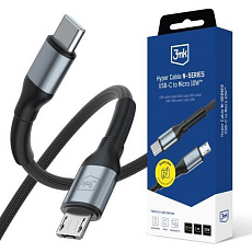 3mk Hyper Cable N-SERIES C to Micro 1m QC 3.0 5V/2A 10W Black 3mk Hyper Cable N-SERIES C to Micro 1m QC 3.0 5V/2A 10W Black