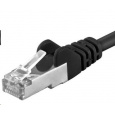 PREMIUMCORD Patch kábel CAT6a S-FTP, RJ45-RJ45, AWG 26/7 1m čierny