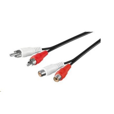 PREMIUMCORD Predlžovací audio kábel 2x Cinch - 2x Cinch (RCA, M/F) 3m