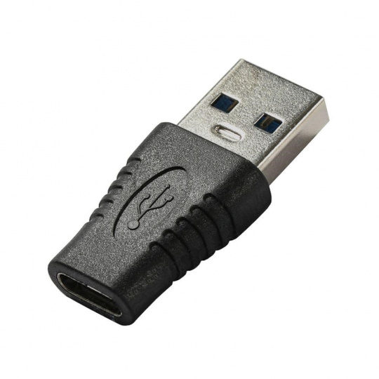 PremiumCord USB redukcia USB 3.0 A - USB-C (M/F), čierna