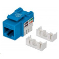 Intellinet Cat5e Keystone Jack, UTP, modrý, Punch-down