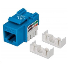 Intellinet Cat5e Keystone Jack, UTP, modrý, Punch-down