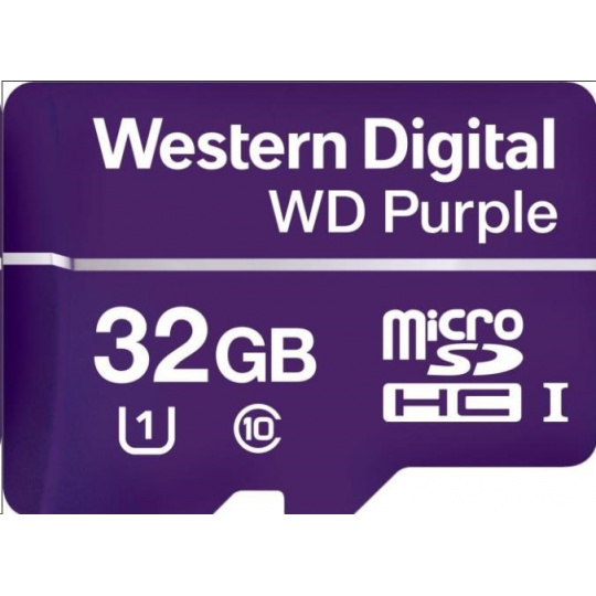 Karta WD MicroSDHC 32 GB fialová WDD032G1P0C Class 10, 16TBW