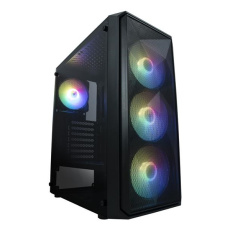 VeinX case ME19A Mid Tower, bez zdroje, 1x USB3.0, 1x USB2.0, 4x 120mm ARGB Fan, 1x ARGB Controller, černá VeinX case ME19A Mid Tower, bez zdroje, 1x USB3.0, 1x USB2.0, 4x 120mm ARGB Fan, 1x ARGB Controller, černá