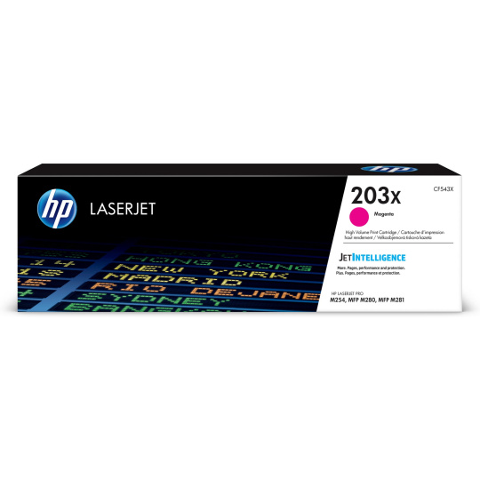 HP 203X High Yield Magenta Original LaserJet Toner Cartridge (2,500 pages) HP 203X High Yield Magenta Original LaserJet Toner Cartridge (2,500 pages)