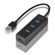 AXAGON HUE-S2B, 4x USB 3.0 CHARGING hub, micro USB nap. konektor, kábel USB-A 30cm