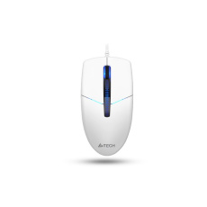 A4tech N-530S, podsvícená kancelářská myš, 1200 DPI, USB, bílá