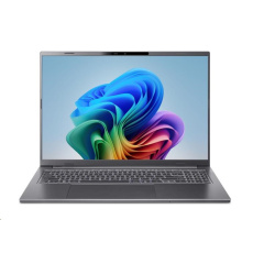 ACER NTB Aspire 16 AI (A16-11M-X18U),QSnapX X1-26100,16"WUXGA,16GB,512GB SSD,QAdreno,W11H,Gray ACER NTB Aspire 16 AI (A16-11M-X18U),QSnapX X1-26100,16"WUXGA,16GB,512GB SSD,QAdreno,W11H,Gray