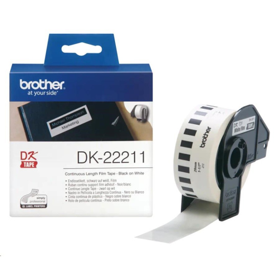 BROTHER DK-22211 biela fólia 29 mm x 15,24 m