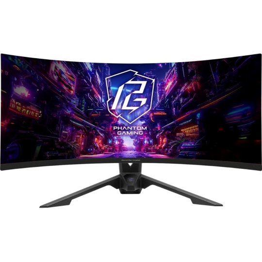 BAZAR - ASROCK LCD - 34" Gaming monitor PG34QRT2B, VA LCD, Prohnutý, 3440x1440 WQHD, 180Hz, 4000:1, poškozený obal
