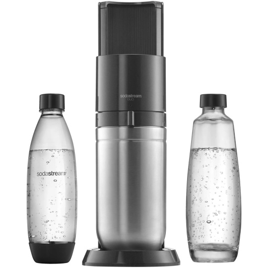 BAZAR - SodaStream DUO výrobník sody, mechanický, plastová láhev, skleněná láhev, bombička s CO2 - Rozbaleno (Komplet) BAZAR - SodaStream DUO výrobník sody, mechanický, plastová láhev, skleněná láhev, bombička s CO2 - Rozbaleno (Komplet)