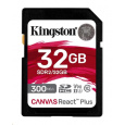 Kingston 32GB Canvas React Plus SDHC UHS-II 300R/260W U3 V90 pre Full HD/4K/8K