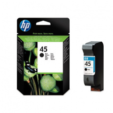 HP 45 Black Ink Cart, 42 ml, 51645AE (930 pages)
