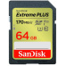 Karta SanDisk SDXC 64 GB Extreme PLUS (200 MB/s triedy 10, UHS-I U3 V30)