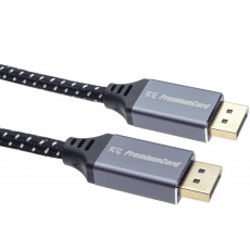 Kábel PREMIUMCORD DisplayPort 1.4 pripojovací kábel, kovové a pozlátené konektory, 3 m