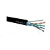 Inštalačný kábel Solarix outdoor FTP, Cat5E, drôt, PE, samonosný, cievka 305 m SXKD-5E-FTP-PE-SAM