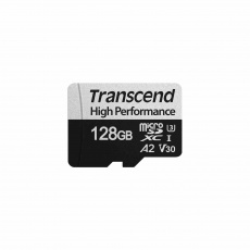 Karta TRANSCEND MicroSDXC 128GB 330S, UHS-I U3 A2 + adaptér