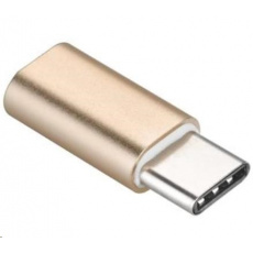 Adaptér PREMIUMCORD USB 3.1 C/male - USB 2.0 Micro-B/ženské, zlaté