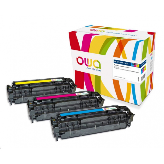 OWA Armor toner pre HP Color Laserjet Pro300 M351, M375, Pro400 M451, M475, 3x2600 strán, CF370AM, C+M+Y